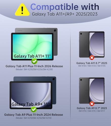 MoKo Tastaturhülle für Samsung Galaxy Tab A11+/A9+ Plus 11'' mit Maus,Blu – Ansicht 2