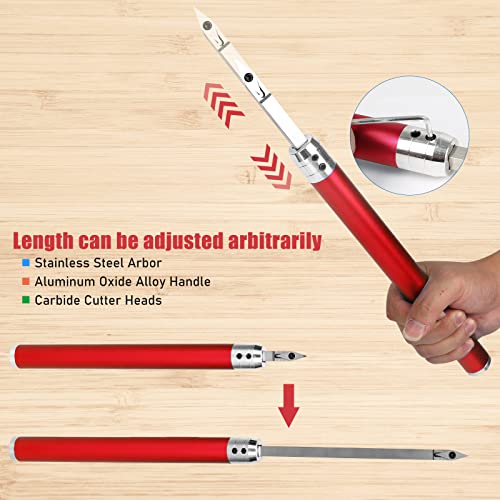 Wmlbk Carbide Lathe Tools, Carbide Tipped Wood Turning Tool Set With Carbide Milling Cutters,Removable Aluminium Handle & Carry Case Lathe Chisel Set For Wood Lathe Rougher Finisher Detailer,Red #TOP5