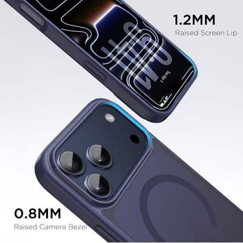 Image of CACOE Magnetic Case for iPhone 17 Pro 6.3 inch, Dark Blue