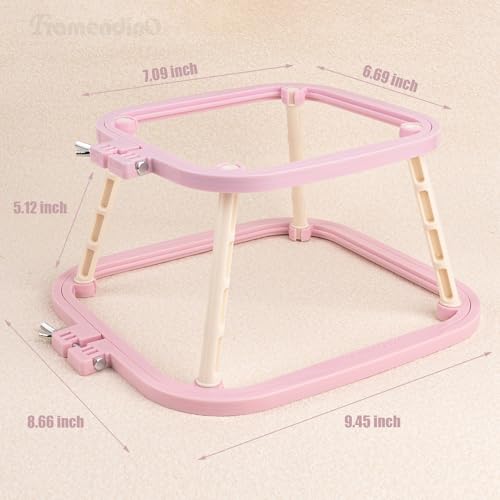 Image of Framendino, Double Layer Embroidery Stand Hoop Hoops Frame for Sewing Craft Projects Purple