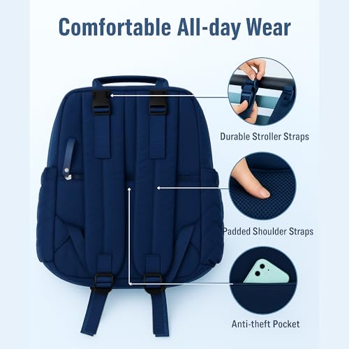 Image of Baby Diaper Bag | Diaper Bag for Mothers For Travel | Baby Bags For Mothers Carry | Baby Diaper Bag For Mother For Travelling | Lugguage Nappy Handbags with Changing Mat