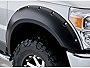Bushwacker Pocket/Rivet Style Front Fender Flares | 2-Piece Set, Black, Smooth Finish | 20083-02 | Fits 2011-2016 Ford F-250 & F-350 Super Duty Styleside