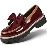 Verni élégant : mocassins en cuir verni pour femme avec nœud raffiné, conçus pour les chaussures de bureau pour les femmes, les journées de travail décontractées, les réunions et les tenues quotidiennes intelligentes