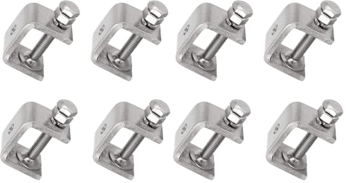 Image of 4Pieces 304 Stainless Steel C-Clamp Heavy Duty C-clamp Woodworking Welding Building Household Tiger Clamp G-Clamp (Pack of 2)