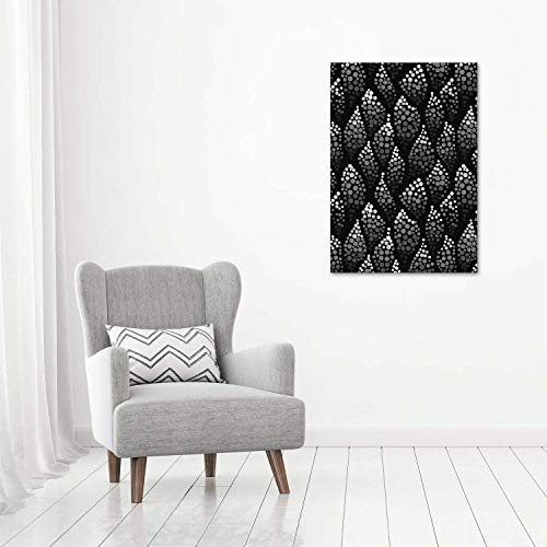 Impression sur verre noir et blanc image panoramique 60x120cm