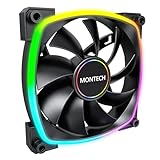 Montech AX 140 ARGB Fan – 1600PWM, High-End Durability, Silent Performance, and Stunning ARGB Design (140mm, Black)