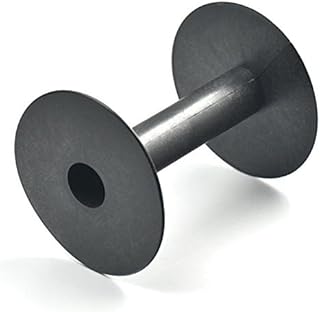 10個 - 空のボビンラウンドハードプラスチックワイヤースプールエンドクリア4リボンレースライン92.5mmx117mm ブラック