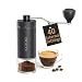 CIRCLE JOY Tragbare Manuelle Kaffeemühle mit keramischem Konischem Frässtift und 40 Externen Einstellbaren Einstellungen, Edelstahl-Hand-Kaffeemühle für Camping und Reisen, Schwarz