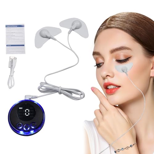 Masajeador de músculos faciales - Estimulador de parche eléctrico | Dispositivo EMS de microcorriente, intensidad ajustable 19 niveles para levantar, apretar, contornear, reafirmar facial, rejuvenecim