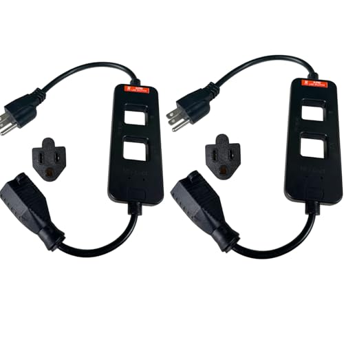 Image of 2Pcs KJ79D AC Line Splitter, Line Splitter for Clamp Meter, 10x Measurement, 15A Max Current, for US Outlets(Black)