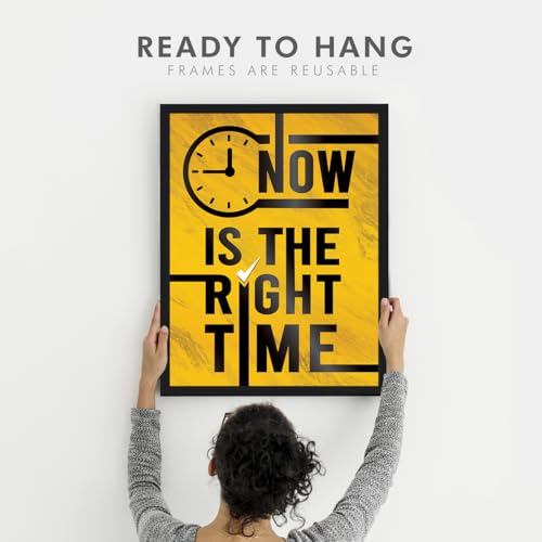 Image of Chaka Chaundh - Motivational Quotes frames - Framed posters - Quotes wall frames - Photos with quotes - Posters with frame (13.6 X 10.6 Inches) - Set of 4 (Attitude - Time - Explore)