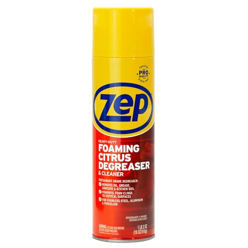Zep Heavy-Duty Foaming Citrus Degreaser & Cleaner - 18 Oz. (Case of 6) - ZUHFD186 - Pro-Trusted Citrus Formula Cuts Through Grease & Grime with Ease - Thumbnail 2