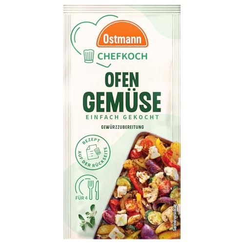 Ostmann Gewürze x Chefkoch - Ofengemüse Gewürzzubereitung | Abgestimmt auf 4 Portionen | Inklusive Schritt-für-Schritt-Rezept und Mengenangaben | 14 g im Beutel
