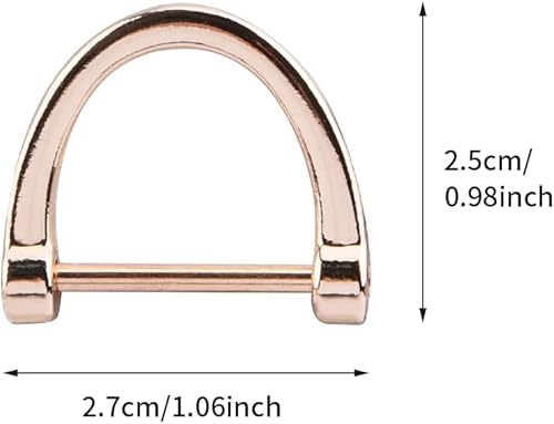 Miniatura 2 de Fawcotu 18 anillos en D con forma de herradura con 2 destornilladores desmontables anillos en D atornillables con grillete de herradura