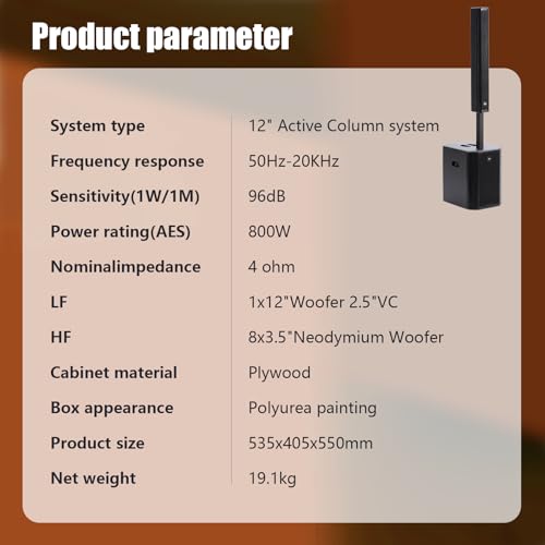 Exoton S-1203 Portable Line Array Column Pa/Dj System thumb #6