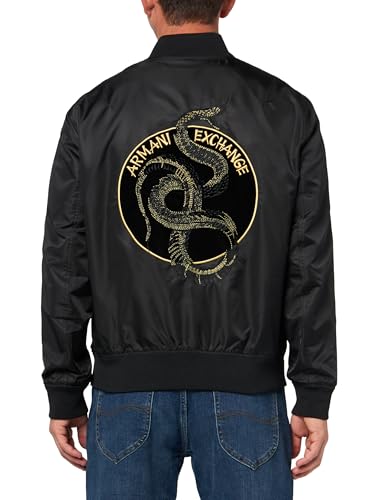 Armani Exchange Men's Reversible Snake Graphic Bomber Jacket2
