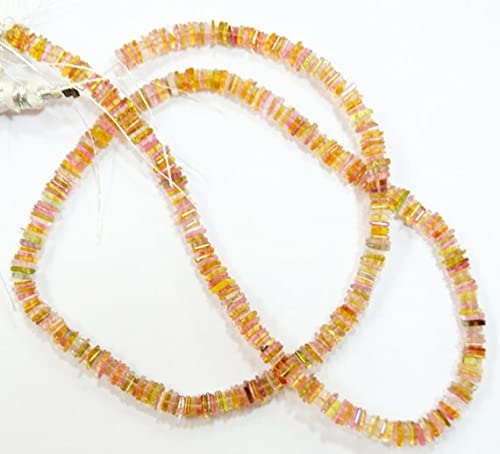 Tourmaline multicolore naturelle heishi 3mm cube pierre gemme pour fil collier DIY