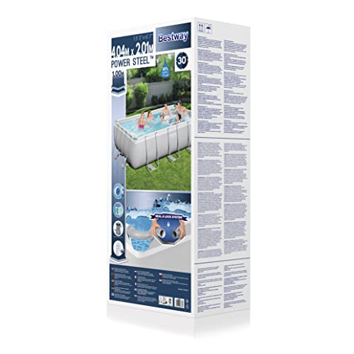 Bestway Power Steel Frame Pool-Set rechteckig für den Garten