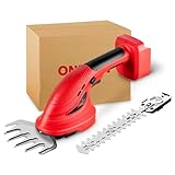 ONEVAN Heckenschere Akku 2-in-1 Gartenschere, Heckenschere Elektrisch Grasschere 110 mm...