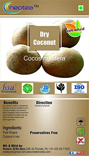 Neotea Dry Coconut Or Khopra Coconut 4 Nos #TOP1