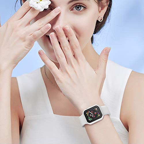 Image of Adepoy Case with Tempered Glass Screen Protector, Compatible with Apple Watch Series 3 /2 /1 42mm, All-Around Ultra-Thin Bumper Full Cover Hard PC Protective Case for iWatch Accessories