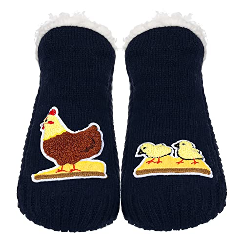 Image of ZYZX Cute Animal Slipper Socks for Women with Grips,Fuzzy Socks Indoor