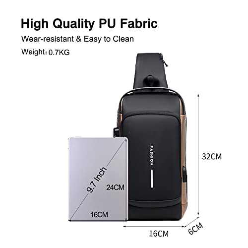 Image of FANDARE Anti-theft Sling Bag Business Men Bag Chest Crossbody bags with USB