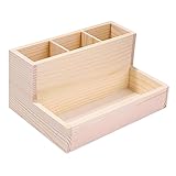 Support de bureau en bois : vos cosmétiques et vos rayures, cet organisateur de rangement est idéal pour organiser vos objets.