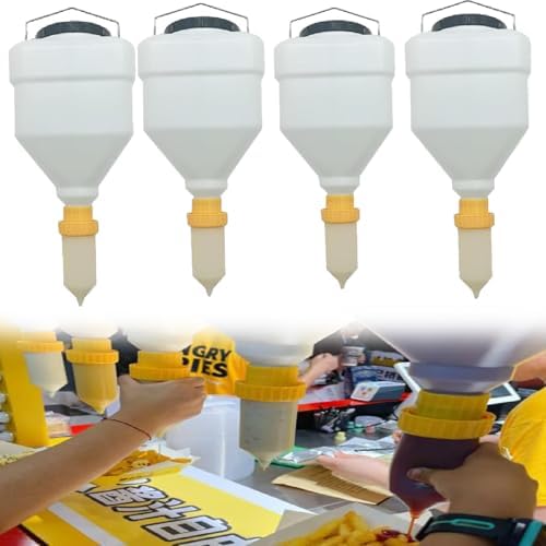 3.5L/5.5L Clear Squeeze Sauce Dispenser Bottles - Reusable Condiment Containers for Ketchup, Hot Sauce & More - Ideal for Kitchen, BBQ, and Meal Prep (Set of 8)