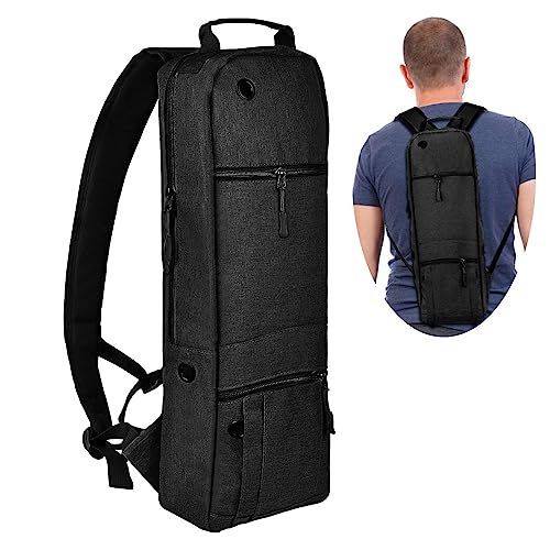 APDTEK Portable Oxygen Tank Backpack Holder for Size D (M-15), Comfortable Medical Oxygen Cylinder Backpack Bag with Durable Straps, Size JD (M-22) Oxygen Bag for Travel - Easy to Carry (Black)