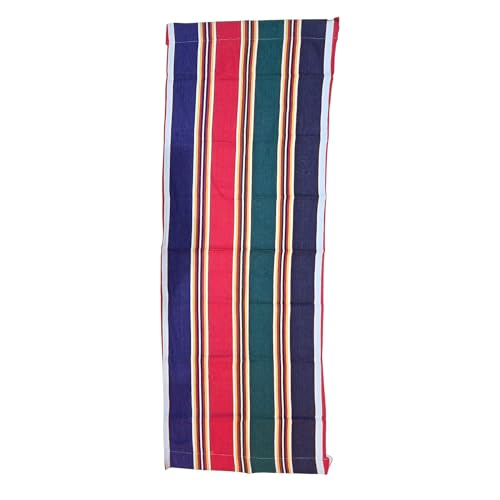 Image of AMBIKA STORES & READYMADES Adjustable Hemmed Side Bordered Cotton Canvas Cloth for Traditional Wooden Easy Chair - Stitched and Ready to Use-Single Layered (Size - 20 x 52 inch, Multicolor)