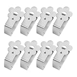 NiuLumea Tischdeckenklammern aus Edelstahl, für robuste, verstellbare Blumenkrallenhalter, Outdoor-Events, Picknicks, Grillabende und Strandpartys, 8 Stück