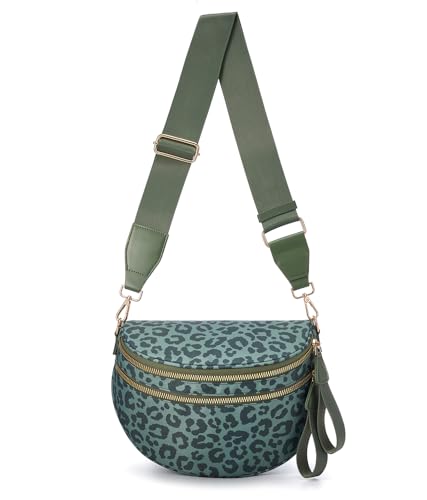 Image of FEIBOON Spacious Nylon Crossbody Bag Bum Bag Handbags Wallets Purses Trendy Shoulder Bag for Women