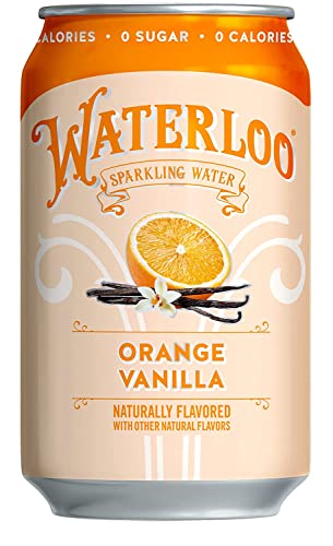 Image of Waterloo Sparkling Water, Orange Vanilla Naturally Flavored, 12 Fl Oz (Pack of 24) | Zero Calories | Zero Sugar or Artificial Sweeteners | Zero Sodium