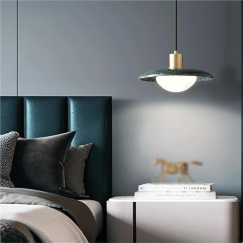 Plafonnier en marbre véritable et douille E27 au design industriel chic - 6