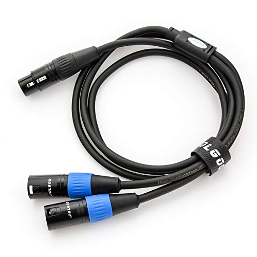 Jolgoo Xlr Splitter Cable, Xlr Female To Dual Xlr Male Y Splitter Microphone Cable, Female To 2 Male Xlr Y Cable, 5 Feet #TOP7
