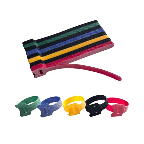 80 PCS 6 Inches Multi-Colour Reusable Cable Ties Cord Straps Multi-Purpose Wire Ties Cord Wrap Hook and Loop Organizer Cable Management Adjustable Cord Ties for Organizing Home Office Data Centers