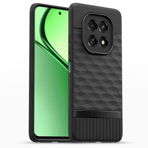 Image of Pikkme Back Cover for Realme C63 5G Camera Protection 3D Hexa Cube Design Silicone Protective Bumper Case (Black)