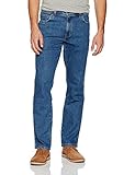 taglia jeans w34 l34 Straight Leg Wrangler Herren Regular Fit Jeans, Blau (Stonewash), W34/L34
