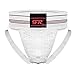 F plus R Mens Strip Waistband Athletic Supporter Jockstrap Sexy Swimwear White Small