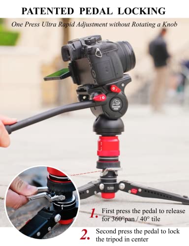 IFOOTAGE Mini Tripod for Camera Professional Tabletop Small Tripod with Pedal for Photography DesktopTripod Max Load up to 17.64 lbs - Image 2