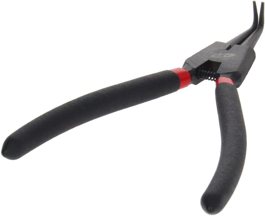 Utoolmart 7 Inch High Carbon Steel Plastic Coated Handle 90 Degree External Bent Circlip Plier 1pcs (7"*170mm*External Bent)