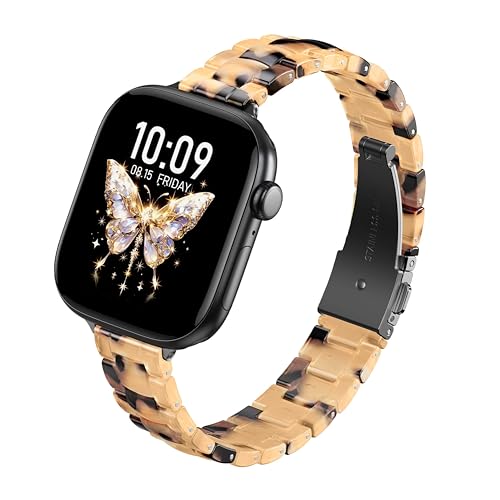 Bracelet fin en résine pour Apple Watch finition premium et maillons polis main