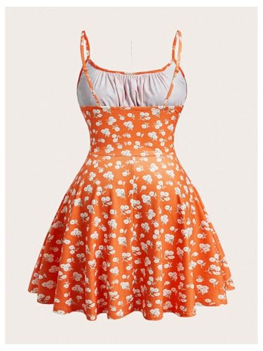 Image of Verdusa Women's Plus Size Floral Summer Dresses Boho Short Sundress Holiday Cami Flowy Dress