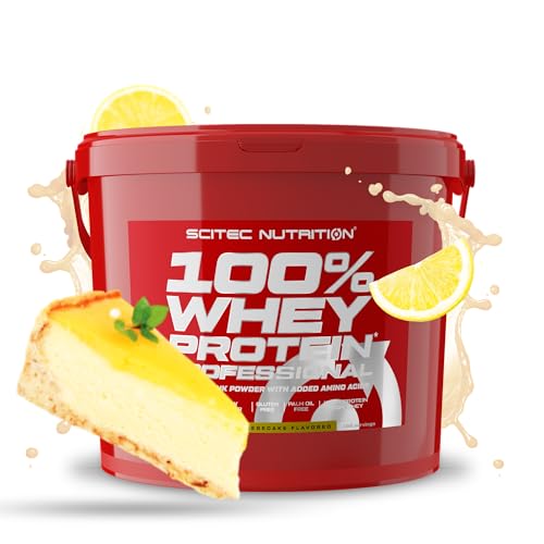 Scitec Nutrition 100% Whey Protein Professional - Mejorada con Aminoácidos Extra y Enzimas Digestivas - Sin gluten - Sin aceite de palma, 5 kg, Limón-Tarta de queso