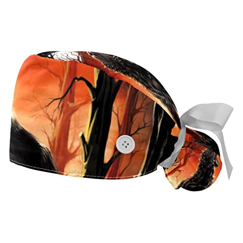 Casquette de travail respirante JDEZ chapeau bouffant loup hurlant pour cuisine