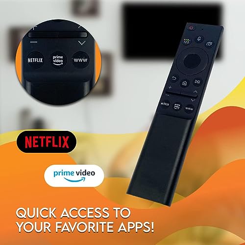 Image of Replacement Remote Control BN59-01358B for Smart LCD LED TV Includes Netflix, Prime Video and + 55RU7400, GU43AU7179, GU43AU7199, GU50AU7179, GU50AU7199, GU55AU7179, GU55AU7179U