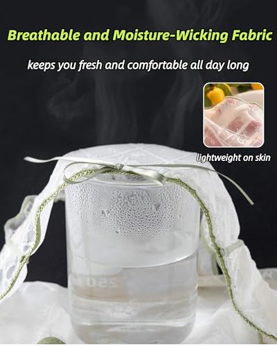 Lace Mesh Frilly Panties for Girls Cat Paw Decor Briefs Cotton Crotch Underwear Mid-rise Ruffled Trim,5-Pack4