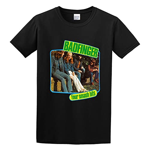 Photo de Badfinger Four Smash Hits Unisex 100% Cotton Short-Sleeve T-Shirts Black XL