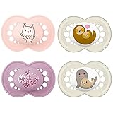 MAM Original Silikon Schnuller mit süßen Motiven 4er Set